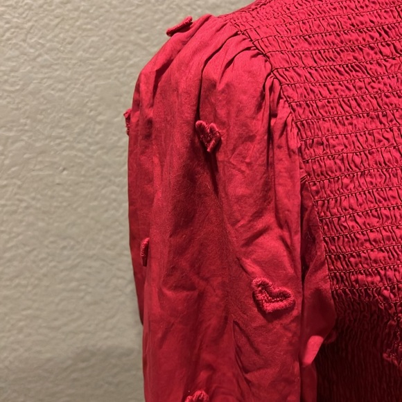 Red cropped blouse - Picture 2 of 2